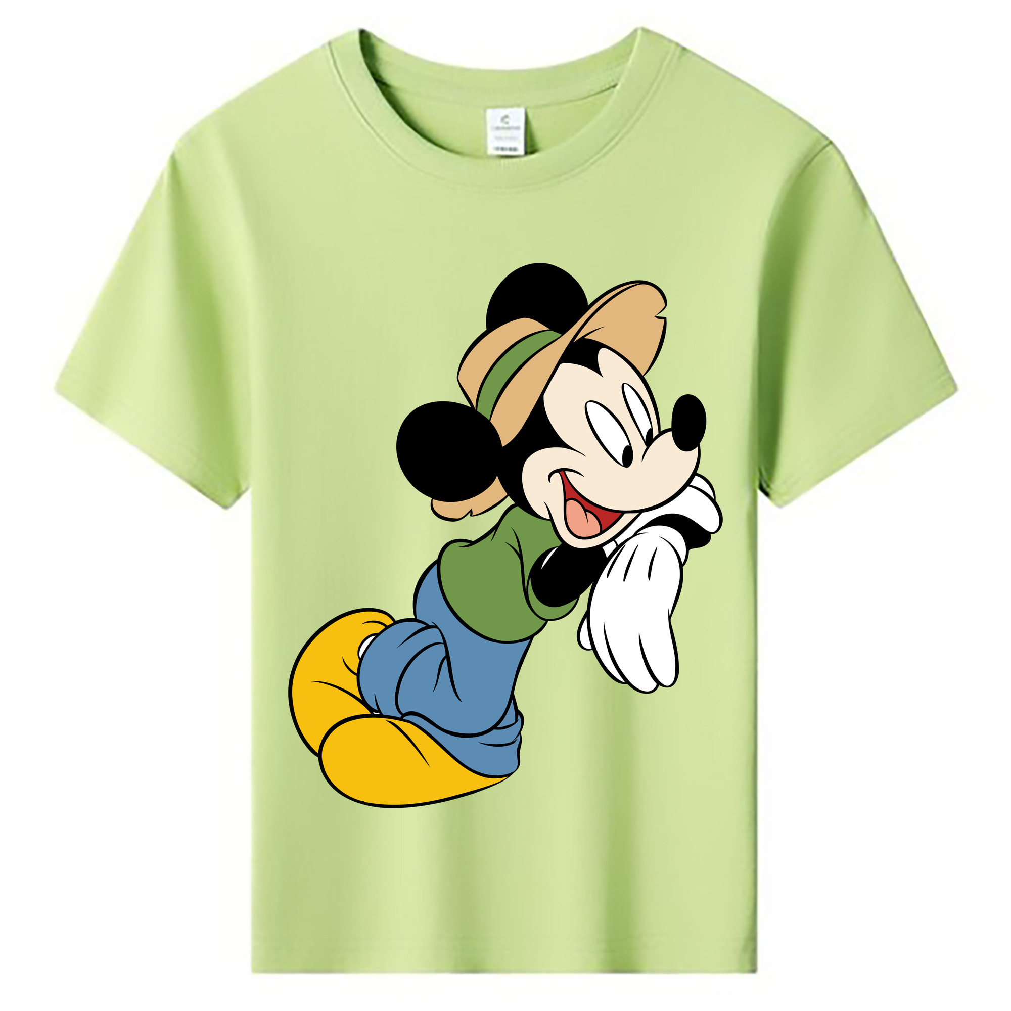 ミッキーマウス Mickey Mouse 綿100％キッズTシャツ（フロントプリント）
